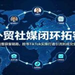 外贸社媒闭环拓客：搭建完整获客链路，脸书TikTok实操打通引流到成交全流程-网创在线