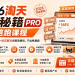 2026淘天开单秘籍PRO实战陪跑课程：全套落地运营玩法，一站式解决淘宝流量低、不出单难题(更新260823-网创在线