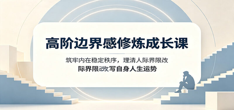 高阶边界感修炼成长课：筑牢内在稳定秩序，理清人际界限改写自身人生运势