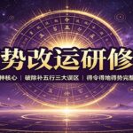 顺势改运研修课：八字喜用神核心，破除补五行三大误区，得令得地得势完整判断方法-网创在线