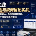 电商企业财务合规与税务优化实战，从行业合规大势切入，系统梳理增值税、企业所得税、个税等全税种要点-网创在线