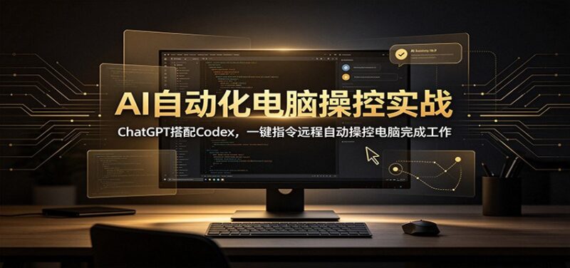 AI自动化电脑操控实战:ChatGPT搭配Codex,一键指令远程自动操控电脑完成工作-网创在线