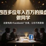 和四百多位年入百万的操盘手做同学——这套电商+Facebook广告课，让你不再靠猜【原创双语字幕】-网创在线