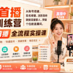 直播首播新人训练营｜从账号搭建、实名橱窗、活跃涨粉到接流量留人、突破个位数直播间，零基础首播全流程实操课-网创在线