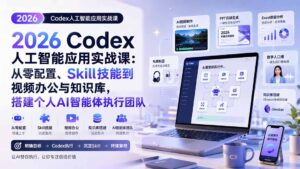 2026 Codex人工智能应用实战课:从零配置、Skill技能到视频办公与知识库,搭建个人AI智能体执行团队-网创在线