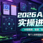2026AI视频实操进阶课，AI短视频、短剧、动画实操创作，每个人的零基础进阶ai课(更新0825)-网创在线