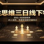 人性思维三日线下特训：深挖人性底层规律，识人设防、布局变现抓流量风口-网创在线
