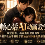 帧心话AI动画教学｜从写剧本、出画面到成片剪辑，手把手教会零基础学员独立制作爆款情感漫剧-网创在线