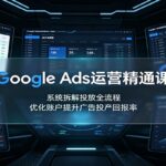 Google Ads运营精通课：系统拆解投放全流程，优化账户提升广告投产回报率-网创在线