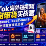 TikTok海外短视频橱窗带货实战营|从0搭建海外账号,算法运营+爆款内容+自然流量变现全流程-网创在线