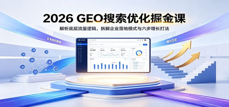 2026 GEO搜索优化掘金课:解析底层流量逻辑,拆解企业落地模式与六步增长打法-网创在线