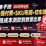 拼多多弟子班2026年8月：微付费+强付费+SKU布局+切车调优，掌握从低成本测款到放量出单-网创在线