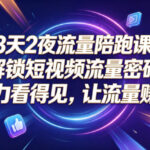 3天2夜流量陪跑课，解锁短视频流量密码，让努力看得见，让流量賺得到（更新0810）-网创在线
