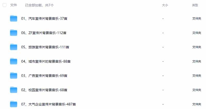 图片[3]-某宝付费购买，常用6G音效合集！970+首宣传片背景音乐，无版权可商用大气素材，分类清晰，高质量内容-网创在线