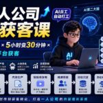 （20111期）AI一人公司内容获客课-更新8月：日更3条爆款×5小时变30分钟×AI员工自动打工，轻松实现多平台获客-网创在线