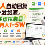机器人自动回复咨询分发货源，学习多多虚拟类目轻松实现月入1-5W【揭秘】-网创在线