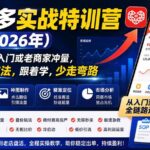 （20158期）拼多多实战特训营(更新26年0831)：不管是新手入门或老商家冲量，都有实操方法，跟着学，少走弯路-网创在线