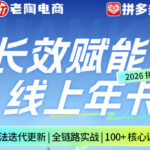 拼多多线上SVIP线上年卡，从认知到基础、从推广到活动、从活动到玩法，全链路实战（260730）-网创在线