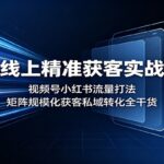 老板线上精准获客实战大课：视频号小红书流量打法，矩阵规模化获客私域转化全干货-网创在线