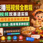 萌娃吃播短视频全教程｜长短视频双赛道实操，图文+视频零基础保姆式教学，伙伴计划-收徒-商单等多种变现方式-网创在线