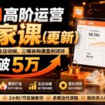 （19726期）淘宝高阶运营私家课（更新26年4月18）：选品、爆款、全店动销，三模块构建盈利闭环，月入破5万-网创在线