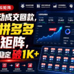 全天自动成交回款，吃透拼多多虚拟矩阵，每日收益稳定破1K+【揭秘】-网创在线