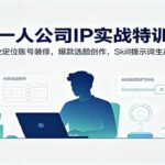 AI一人公司IP实战特训营：商业定位账号装修，爆款选题创作，Skill提示词生产线-网创在线