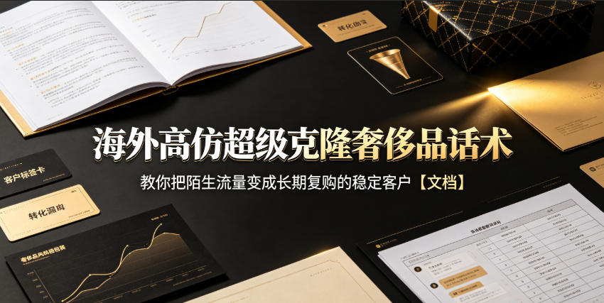 海外高仿超级克隆奢侈品话术，教你把陌生流量变成长期复购的稳定客户【文档】-网创在线