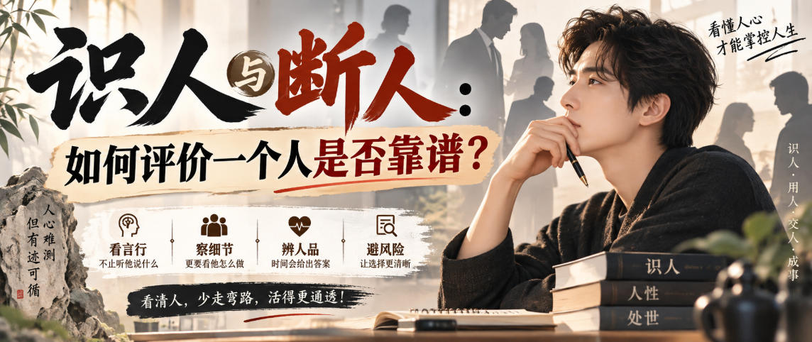 付费文章：识人与断人：如何评价一个人是否靠谱？-网创在线