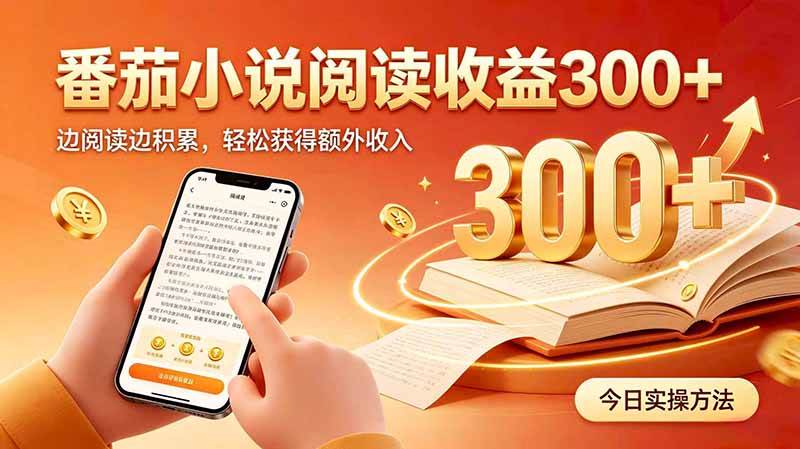 （20269期）全自动番茄挂机玩法，日入300+边阅读边积累，轻松获得额外收入-网创在线