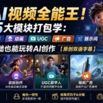 （20048期）AI视频全能王！5大模块打包学：电影、动画、UGC、广告、提示词，零基础也能玩转AI创作【原创双语字幕】-网创在线
