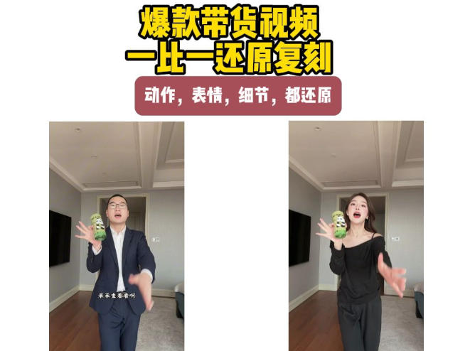 AI带货视频复刻，一比一还原加二创，动作，表情，细节，都还原，新手也能直接套用-网创在线