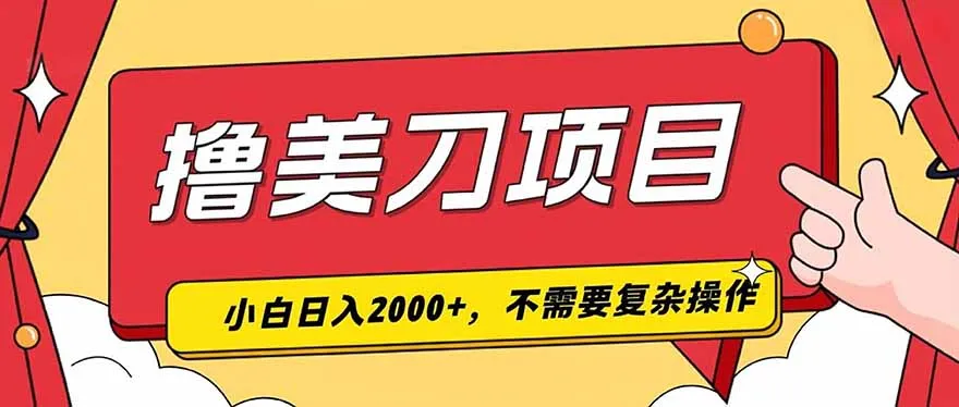 撸美刀，单日收入2000+，小白可做 - 网创在线