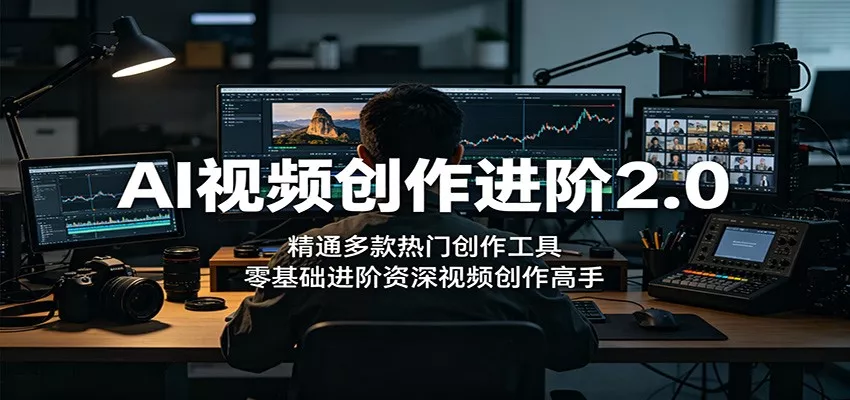 AI视频创作进阶2.0：精通多款热门创作工具，零基础进阶资深视频创作高手 - 网创在线