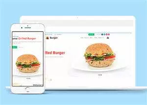 高热量快餐食品网站HTML5模板 - 网创在线