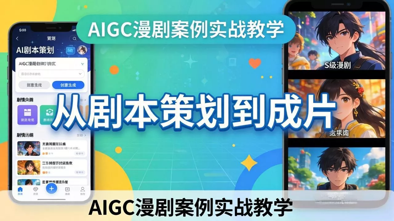 AIGC漫剧案例实战教学：从剧本策划到成片，手把手教学员用AI完成S级漫剧创作 - 网创在线