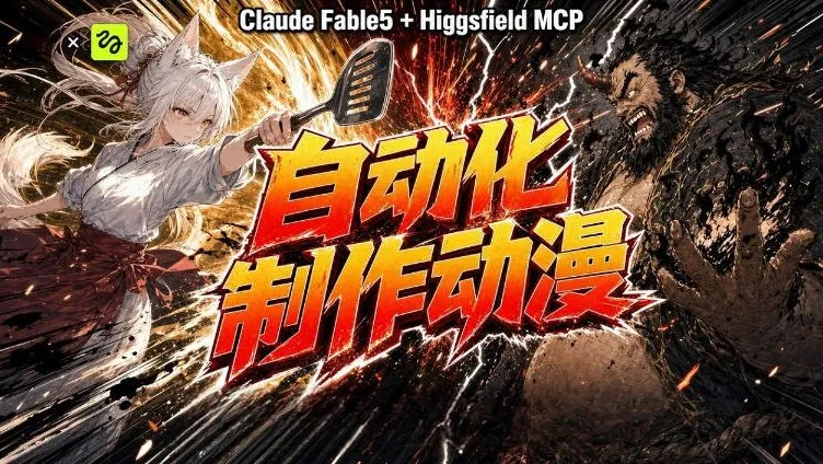 AI自动化动漫制作!Claude Fable 5接入Higgsfield MCP,直接生成完整创意内容 - 网创在线