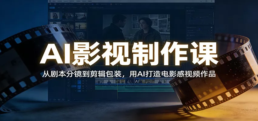 AI影视制作课：从剧本分镜到剪辑包装，用AI打造电影感视频作品 - 网创在线