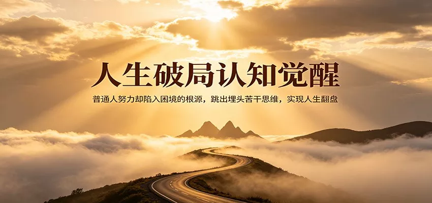 人生破局认知觉醒，普通人努力却陷入困境的根源，跳出埋头苦干思维，实现人生翻盘 - 网创在线