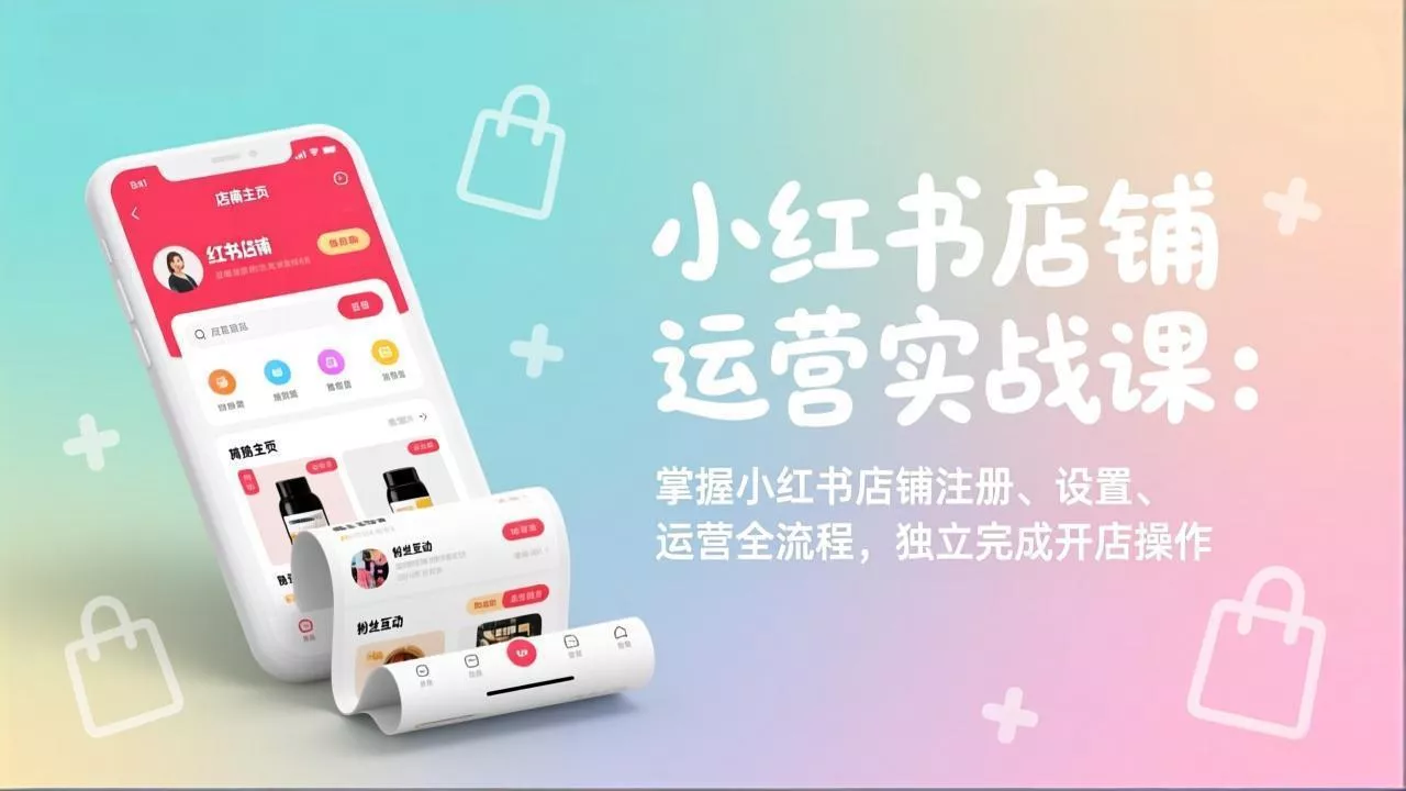 小红书店铺运营实战课：掌握小红书店铺注册、设置、运营全流程，独立完成开店操作 - 网创在线