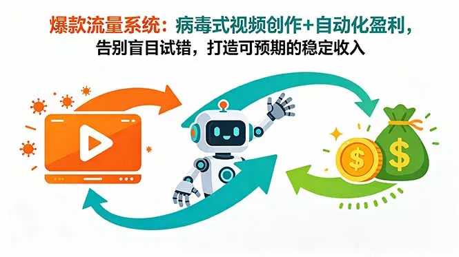 爆款流量系统：病毒式视频创作+自动化盈利，告别盲目试错，打造可预期的稳定收入 - 网创在线