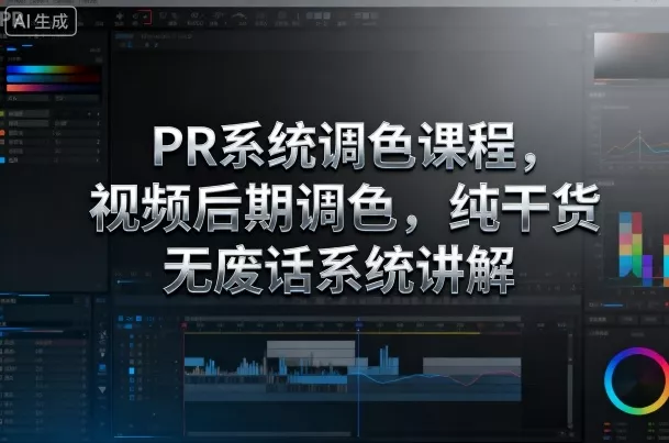 PR系统调色课程，视频后期调色，纯干货无废话系统讲解 - 网创在线