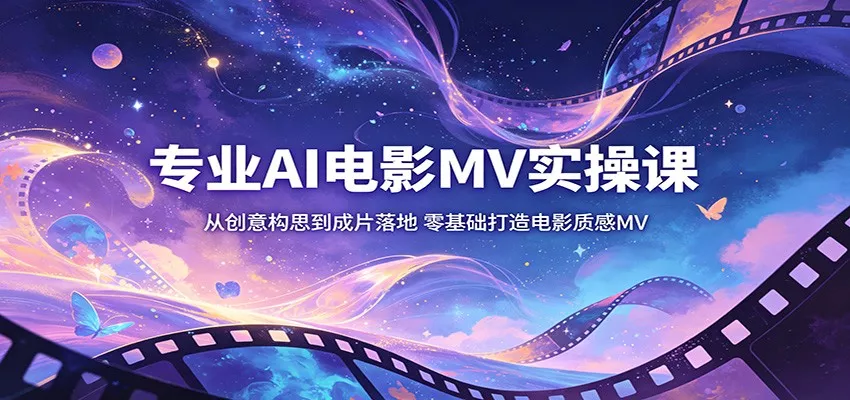 专业AI电影MV实操课：从创意构思到成片落地，零基础打造电影质感MV - 网创在线