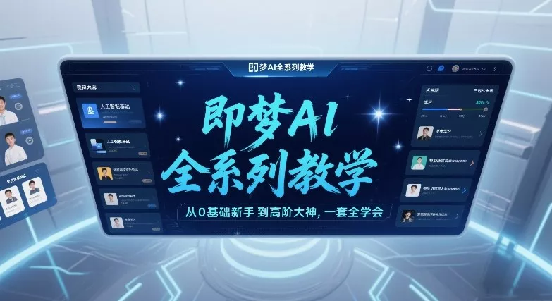 即梦AI全系列教学,从0基础新手到高阶大神,一套全学会 即梦AI全系列教学,从0基础新手到高阶大神,一套全学会