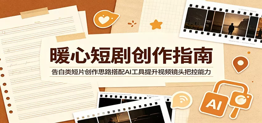 暖心短剧创作指南：告白类短片创作思路搭配AI工具提升视频镜头把控能力 - 网创在线