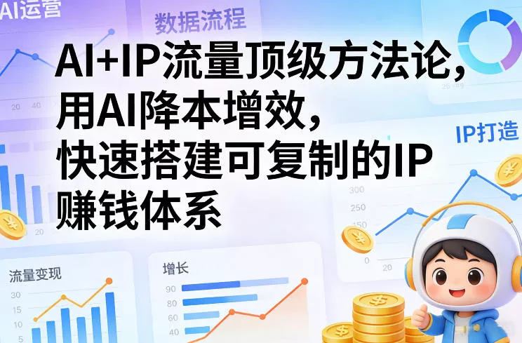 AI+IP流量顶级方法论，用AI降本增效，快速搭建可复制的IP賺钱体系 - 网创在线