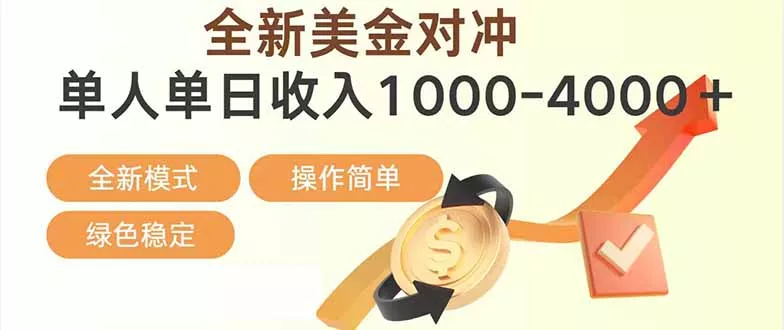 日赚1700—4000+，全新美金对冲项目，合规稳定，创业优选，可放大。 - 网创在线