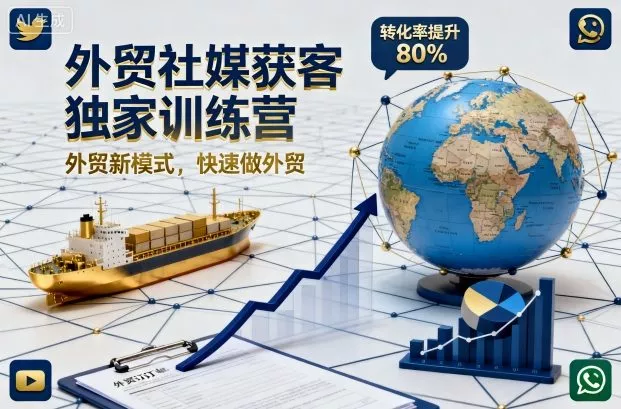 外贸社媒获客独家训练营，外贸新模式，快速做外贸 - 网创在线