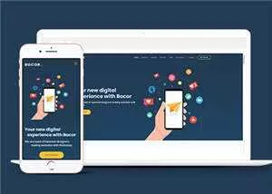 数字商务单页面响应式网页模板下载 - 网创在线