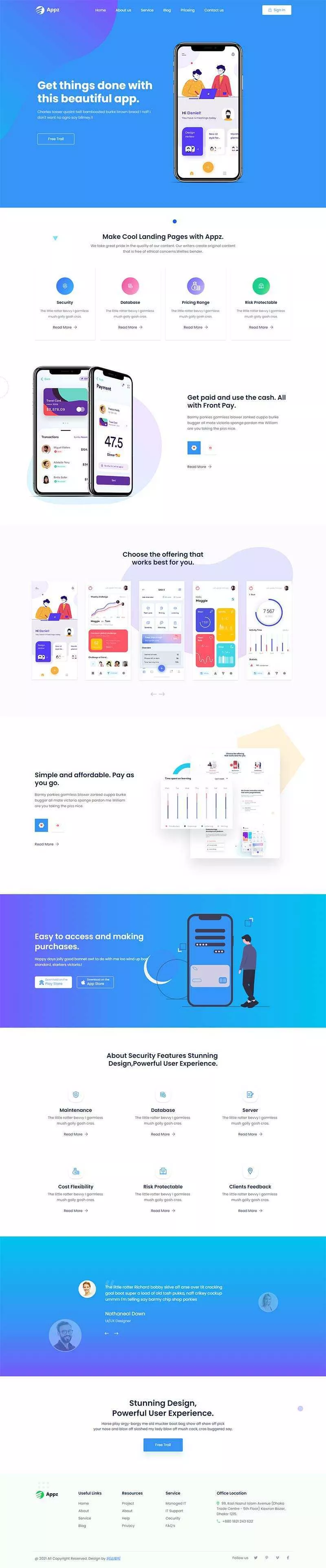 bootstrap手机app应用软件官网HTML5模板 - 网创在线